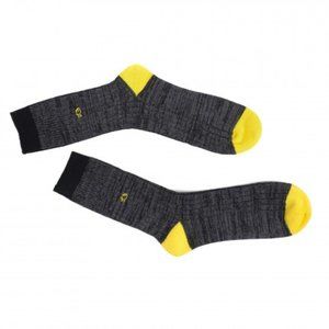 The Gladiator - Thick Cotton Socks - (Grey & Yellow)